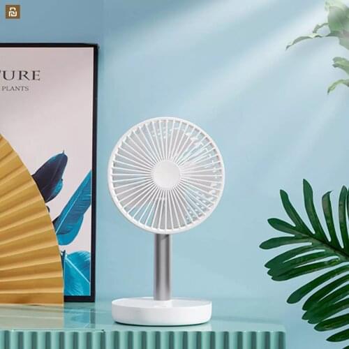 New Jipin Model JP-F05 USB Desktop Table Fan 5W 4000mAh USB Rechargeable 4 Modes Wind Speed Cooling Fan For Office Student