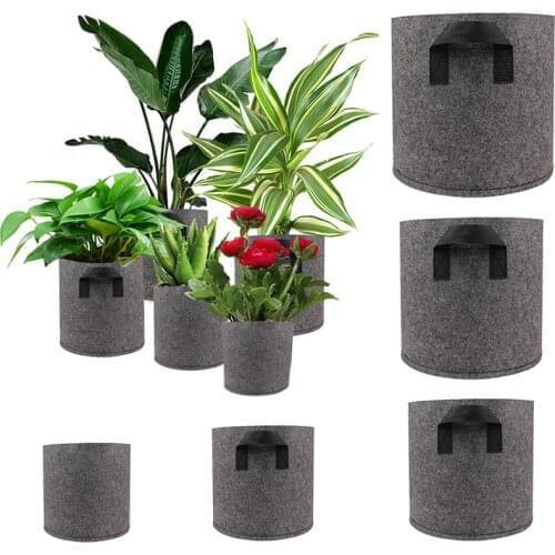 1Pcs 1/2/3/5/7/10 Gallon Felt Pots Plant Pouch Plant Grow Bag Garden Root Container Planters Supplies Bags