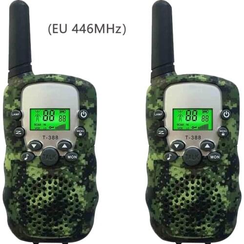 1PCS/SET Kids Walkie Talkie LCD Display Two-way Radio with Buttons Children Intercom Toy EU 446MHz