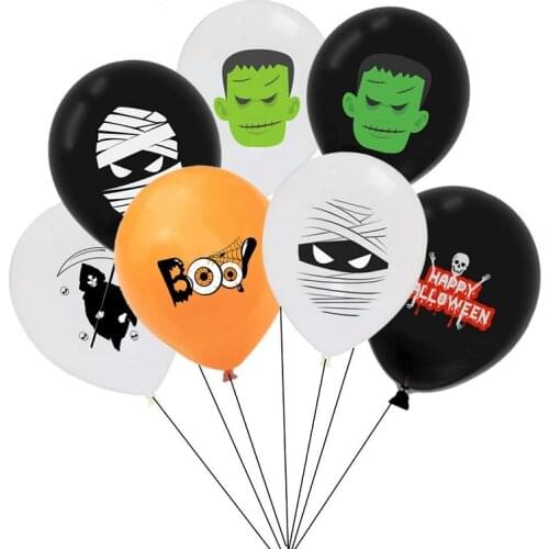 10pcs Halloween Party Balloon Cartoon Latex Balloon Inflatable Airballoon Globos for Baby Shower Birthday Party Decor Kids Favor