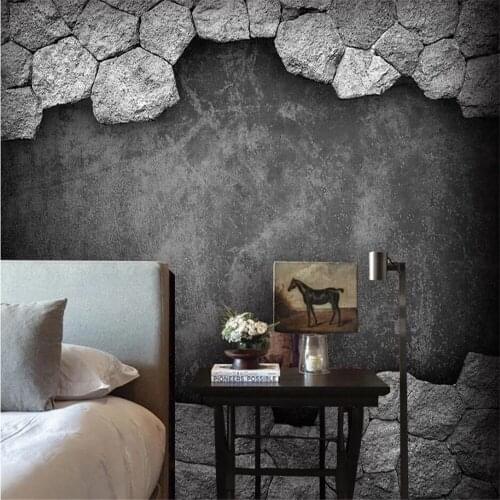 Milofi custom 3D wallpaper mural hole culture stone background wall living room bedroom decoration wallpaper