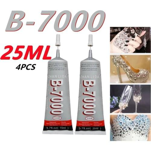 4Pcs B7000 liquid Glue 25ml Strong Adhesive Upgrade Multi-function Diy Super Shell Rhinestone Waterproof Super Glue