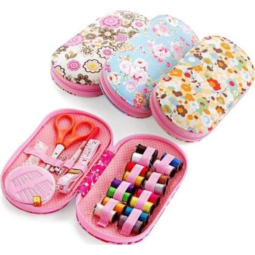 50set DIY 12 Needle Tape Scissor Multifunction Threads Sewing Kits Portable Useful Travel Home Sewing Tools ZA0922