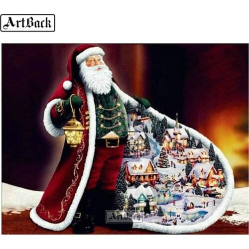 5d diamond painting santa full square & round "merry christmas" diamond mosaic 3d resin diamond embroidery craft sticker