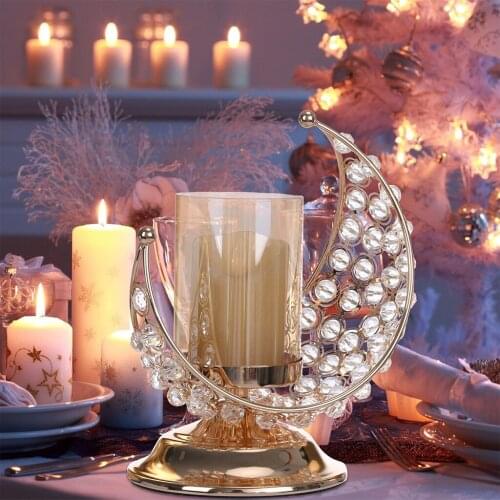 Antique Oriental Moroccan Ramadan Lantern Metal Hanging Pendant Light Candle Moon Shaped Lamp Decorative Decor Indoor Outdoor