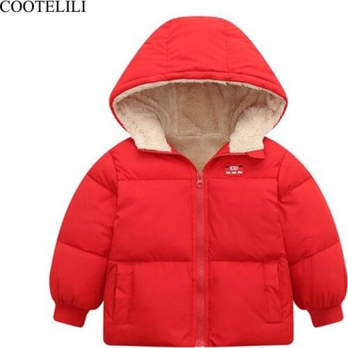 COOTELILI Winter Jacket For Girls Warm Fleece Parka For Girls Boys Thick Winter Coat For Children Baby Girl Boys Clothes Winter