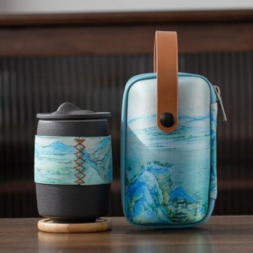 Travel Vintage Tea Set Chinese Ceramic Home Afternoon Tea Set Traditional Porcelain Conjunto De Cha Storage Tea Utensils DL60CT