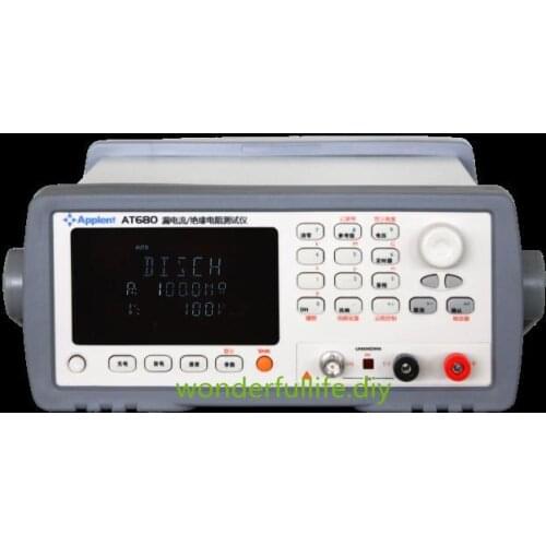 Leakage Current Meter Tester 200mA(MAX) Output Voltage 1V~650VDC 1nA~20mA Leakage Current/Insulation Resistance Meter AT680