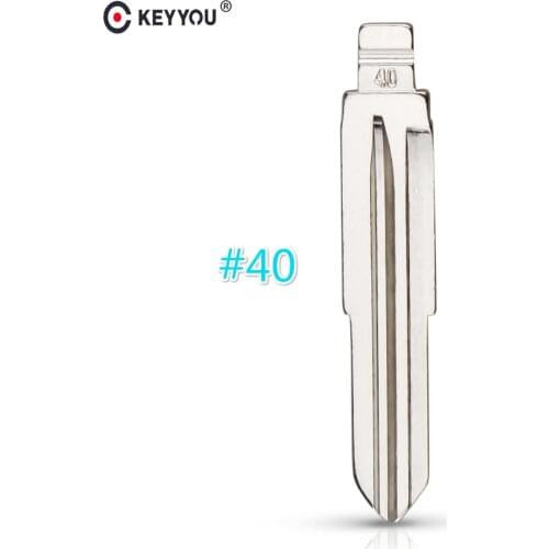 KEYYOU NO.40 Replacement Key Blade for Chevrolet Uncut Key Blade Replacement Remote Folding Flip Key Blade