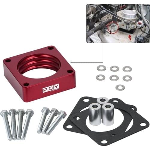 Red Throttle Body Spacer Gaskets Adaptor for Jeep Wrangler TJ YJ LJ Cherokee XJ 2.5L 4.0L Engine