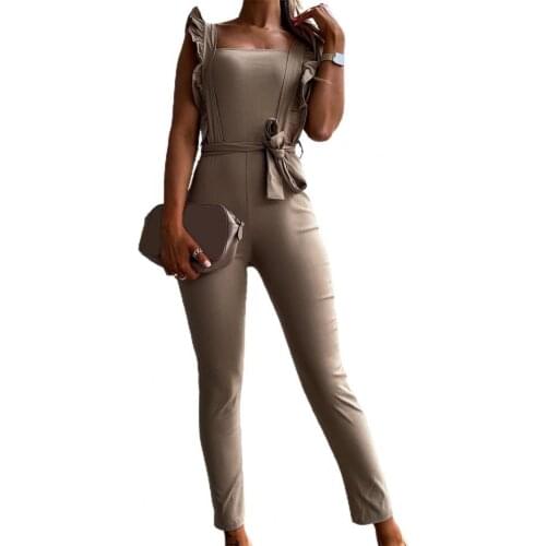 Summer Women Rompers Solid Color Slim Trendy Summer Casual Bodycon Pants Casual Pencil Rompers Female Party комбинезон женский