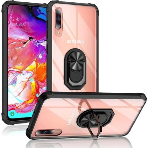 Magnetic Case on for Samsung A70 Case Samsung A 70 70s Hybrid Silicone Bumper Shockproof Transparent Hard Cover Shell