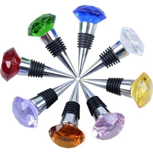 Crystal Metal Silicone Leakproof Reusable Champagne Wine Stopper Bottle Beer Beverage Sealer Cork Plug Kitchen Bar Accessories