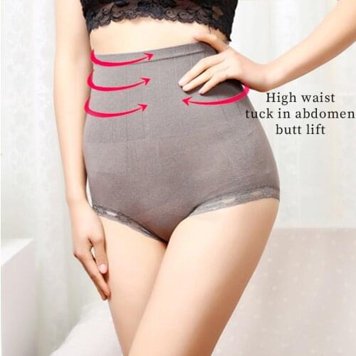 Fashionable Ladies Soft Cotton Sports Panties, High-waist Shaping Panties, Solid Color Tummy Panties Japanese Panties