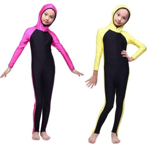 Muslim Girls Swimwear Islamic Kids Swimming Suits Beach Wear Bathing Suits Burkinis Surf Arabic Swimwear Cute Dress Girl Abaya