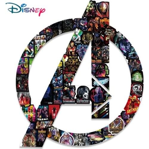 Disney 10/30/50PCS Marvel Hero Anime Stickers Cool Avengers Skateboard Luggage Laptop Guitar Waterproof Sticker Girl Boy Kid Toy
