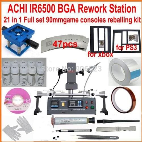 Original ACHI IR6500 Dark IR BGA rework station infrared bga reballing soldering station + 23pcs gifts