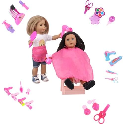 Luckdoll new doll accessories hairdressing tools Cosmetics and other suitable for 18-inch American doll toy holiday gift