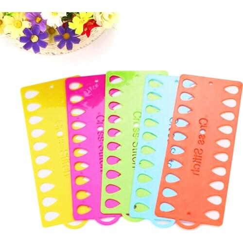 Plastic Cross Stitch Row Line Board Embroidery Thread Yarn Organizer Needles Holder