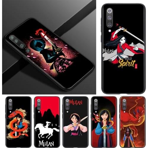Princess mulan For Xiaomi Mi 11i 11 10T 10 9T 9 A3 8 Lite CC9 SE Note10 Lite Ultra Pro Black Soft Phone Case