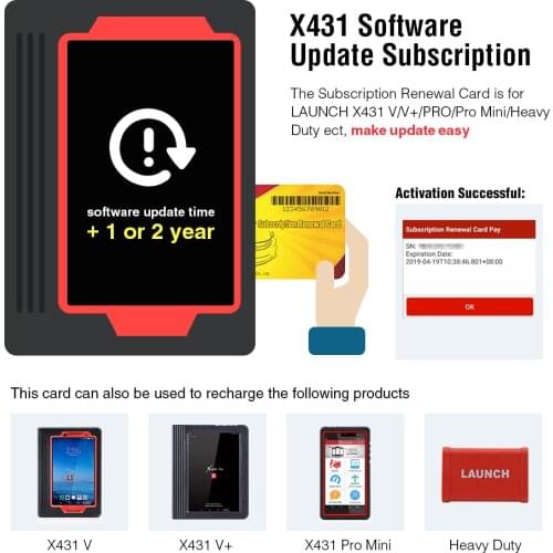 LAUNCH Pin card software update card support for 12 V Gasoline&Diesel for X431 V/V+/PRO/Pro Mini/Diagun IV