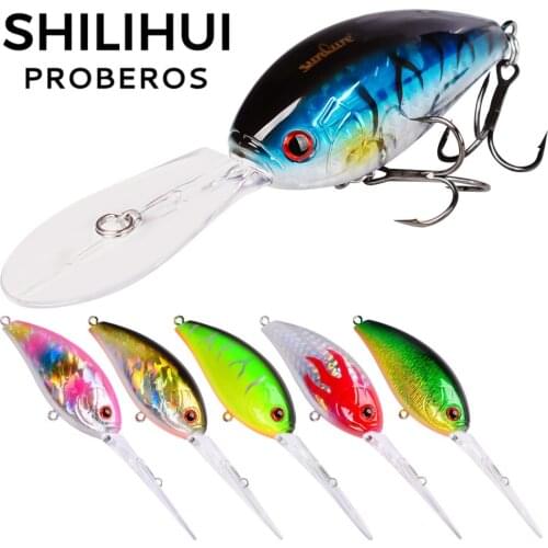 SHILIHUI 1PCS Fishing Lure 8.5g/110mm Artificial Bait Small Fat Plastic HardBait Rock Fish Fake Bait Lures with Treble Hooks