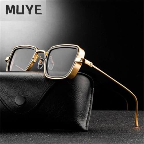 Fashion Square Steampunk Sunglasses Brand Design Men Women Vintage Metal Punk Sun glasses UV400 Shades Eyewear Gafas de Sol