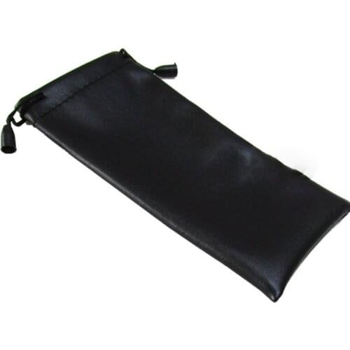 Waterproof Drawstring 1/5/10pcs Leather Glasses Bag PU 9*18cm Black Soft Pouch Hangable Glasses Storage for Eyeswear E7