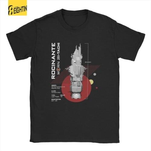 The Expanse Rocinante Ship Poster Mens T Shirts Leisure Tees Short Sleeve O Neck T-Shirts Cotton Big Size Clothes