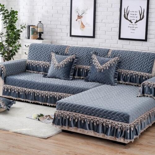 Thicken Sofa Cover Lace Non-slip Resistant Slipcover Seat Modern Couch Cover Universal Sofa Towel for Living Room Decor