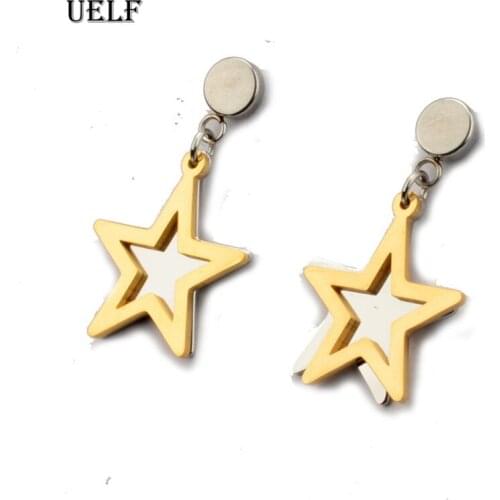 Uelf Bohemian Moon Star Gold Silver Earring For Women Antique Gold Earring Oorbellen Brincos Jewelry Accessories