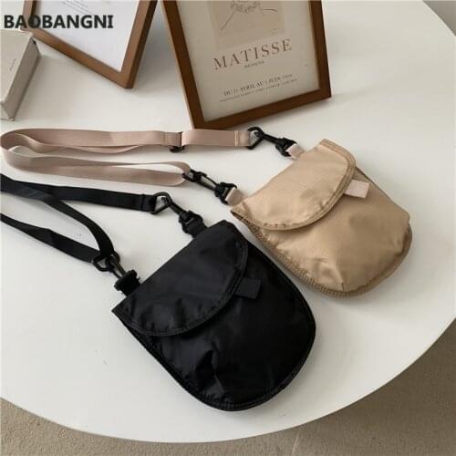 Winter Canvas Bag for Women Phone Coin Small Square Pouch Fashion Retro Diagonal Bags All-match Nylon Shoulder Pack