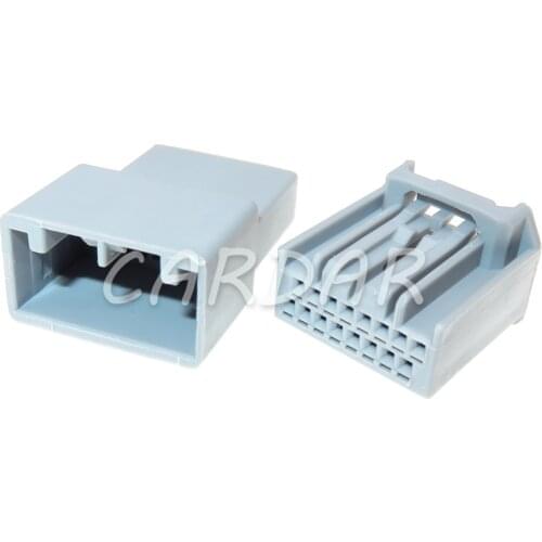 1 Set 16 Pin Automotive Socket Wire Connector Grey Auto Cable Plug For Honda