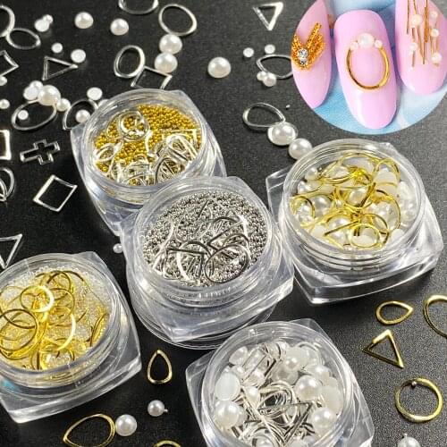 1 box Nail art mini caviar beads Pearly Rhinestone for Nails Colorful pixie micro decoration Crystal for Nail Decorations
