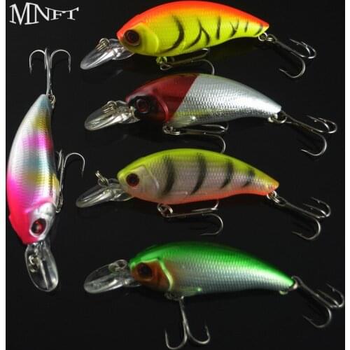 MNFT 20Pcs Wobble Minnow Bait Bass Crankbait Treble Hook 3cm/1.5g Fishing Wobblers 3D Eyes Bassbaits