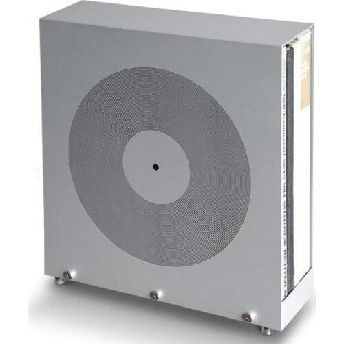 256 Gray Square Black Rubber Record Shelf Box, Cd Disc Shelf, Special Lp Black Rubber Record Shelf For Graphophone