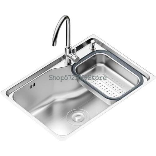 304 Stainless Steel Sink Sink Single Sink Under Counter Kitchen Dishwashing Sink Embedded Household