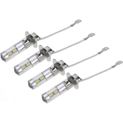 4Pcs H3 Car Light 5630 10SMD LED Car Fog Driving Light Lamp Bulb White Auto Head Lamp Bulb for Car Lighting