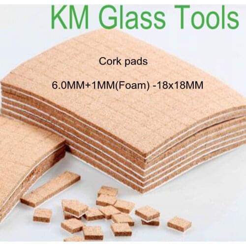 6.0MM+1(Foam) x18x18 Cork pads,Cork Distance Pads,Glass spacer,glass pads,cork packing,cork gasket,10 square metres per Carton