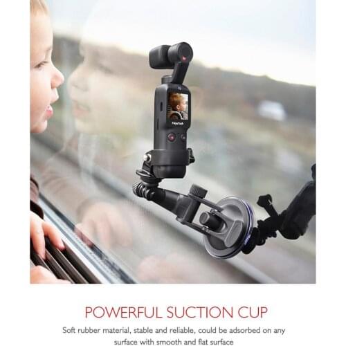 Car Suction Cup Adapter Mount Holding Glass Stand Bracket For FEIYU Pocket For ZHIYUN GoPro Sport Camera Accessories