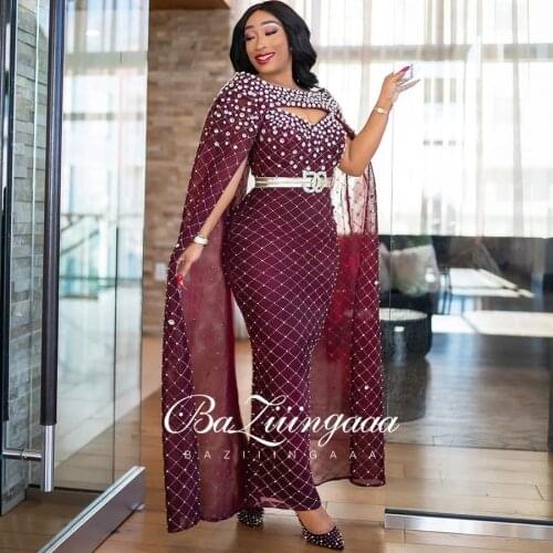 New Elegant Woman Evening Gown Plus size slim printed long evening dress Suitable for Formal Parties