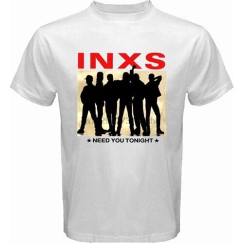 New INXS Need You Tonight Rock Band Legend Mens White T-Shirt Size S to 3XL