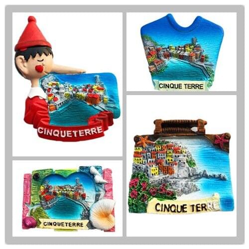 Italy 3D Cinque Terre Refrigerator Magnets Fridge Magnetic Tourist Souvenir Decoration Articles Handicraft Gifts