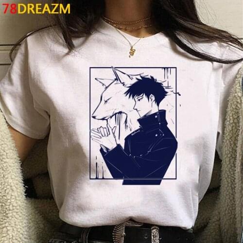 Jujutsu Kaisen Gojo Satoru Yuji Itadori t shirt male white t shirt japanese 2021 harajuku plus size summer top tshirt vintage