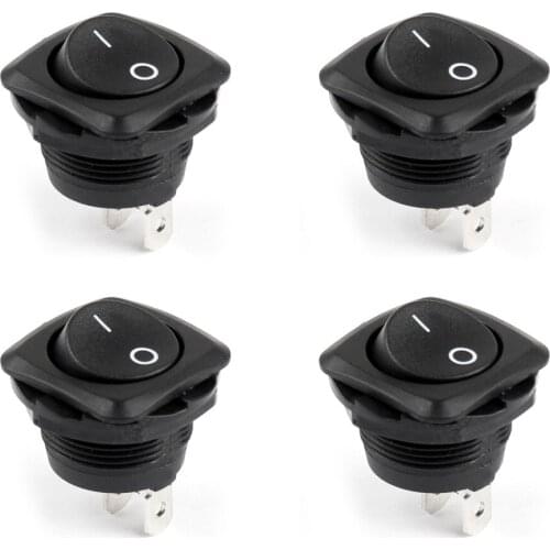 Areyourshop Rocker Switch R13-135A Round Boat Rocker Switch SPST 2Pin ON-OFF 10A/250VAC 16A/125VAC 4