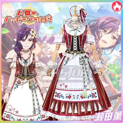 Cosplay Costume Anime Bang Dream! Seta Kaoru Dresses Christmas Halloween Free shipping CG614