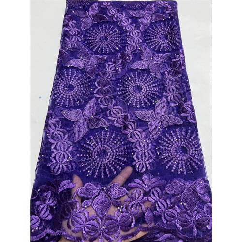 Latest 5 yards lace fabric 2020 african fabric with stones african fabric african lace fabric 2020 high quality lace