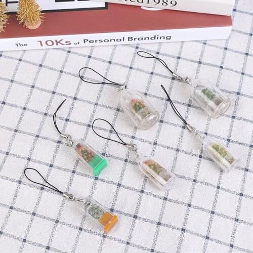 New Creative Succulent Cacti Terrarium Plants Pandant Necklace Wearable Live Plant Succulents Small Glass Pendant Random Style