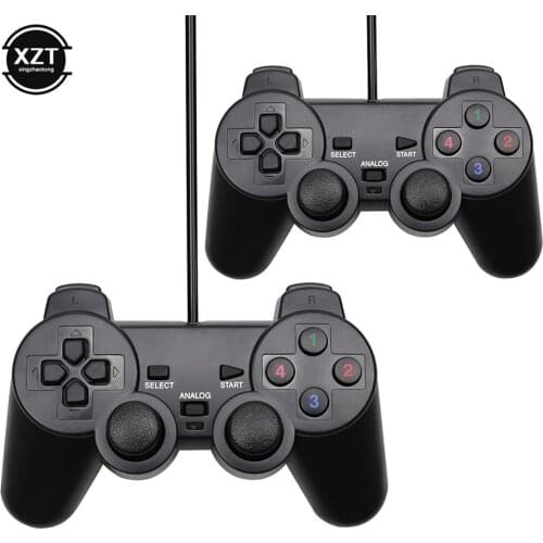 New Wired USB PC Game Controller Gamepad for WinXP/Win7/8/10 Gamepad for PC Windows Computer Laptop Black Game Joystick