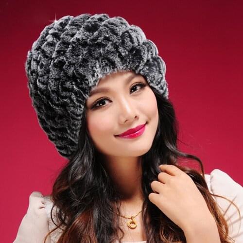 Thicker Thermal Knitted Fur Pompom Beanies Winter Warm Hats for Women Girls Pom Skullies Beanies Hats Casual Outdoor Ski Caps